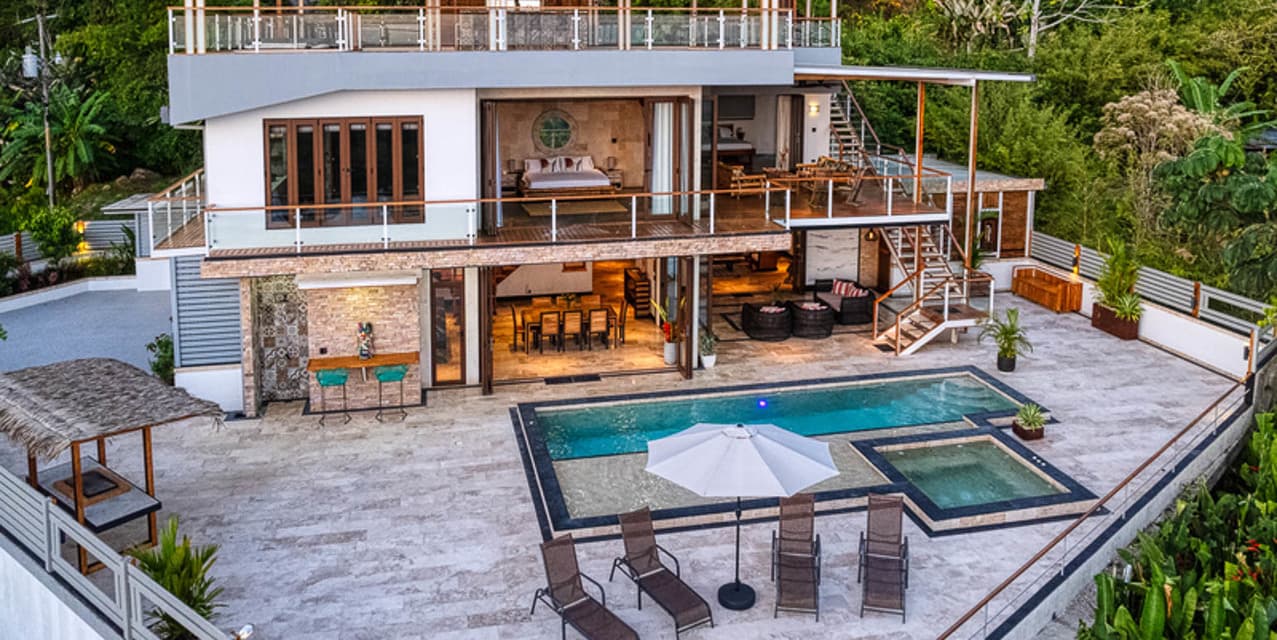 Sunset Waterfall Villa in Uvita — photo